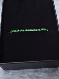 Pulsera tennis unisex verde talla 17cm