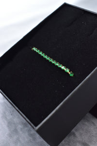 Detalle cierre pulsera tennis chapada oro rosa