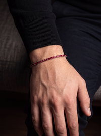 Pulsera tennis Silver Rubíes