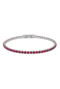 Pulsera tennis Silver Rubíes