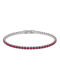 Pulsera tennis Silver Rubíes
