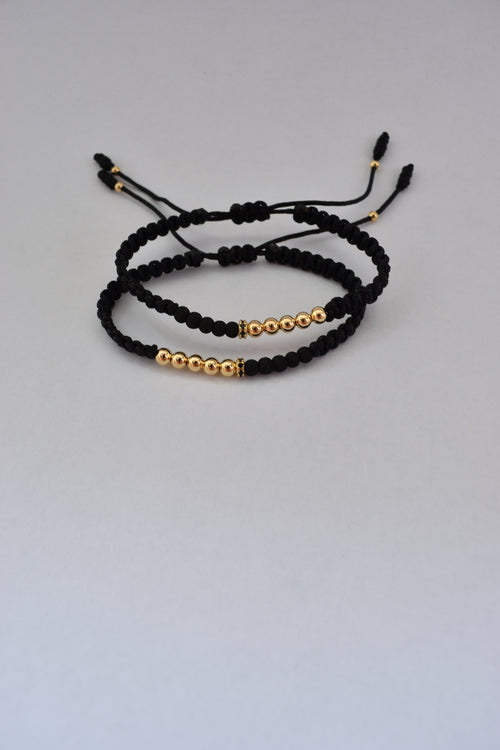 Set de 2 pulseras Afrodita oro laminado 18K, vista en ángulo __hide_gallery__