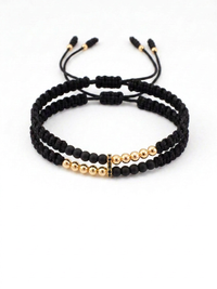 Set Pulseras Parejas Afrodita Oro Laminado 18k