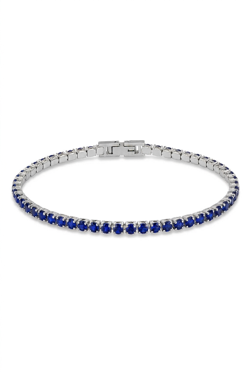 Pulsera tennis Silver Zafiro