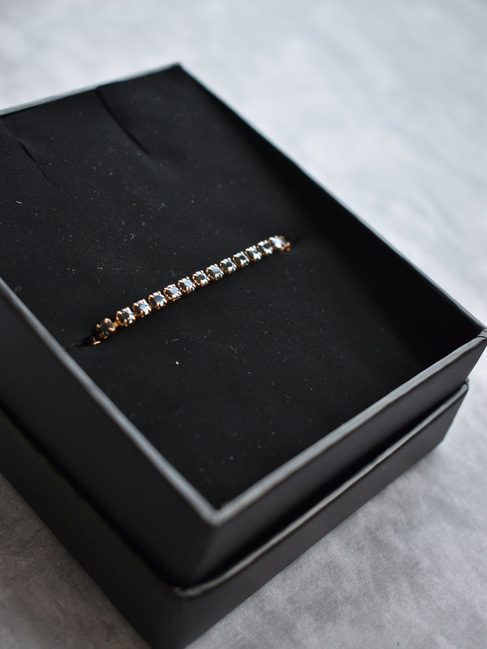 Pulsera Tennis Oro Rosa Onix