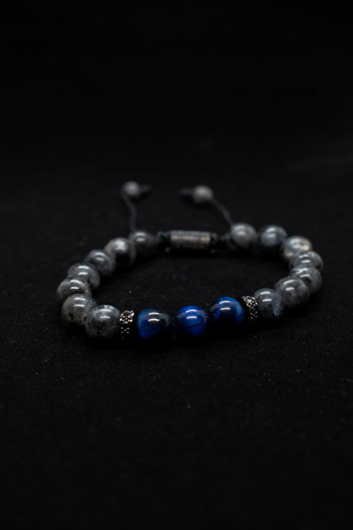 Pulsera ojo de tigre azul